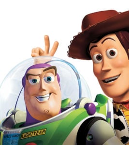 『トイ・ストーリー2』描かれるウッディ（右）とバズ（左）　(C)Disney／Pixar