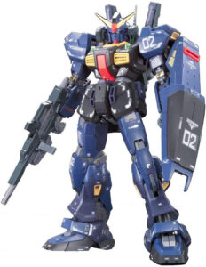 ティターンズ所属のMSとして『Zガンダム』冒頭から登場する「ガンダムMk-II」は、ダークブルーの特徴的なカラーリングだった。画像は「RG 1/144 RX-178 ガンダムMk-II (ティターンズ仕様) 」（BANDAI SPIRITS）