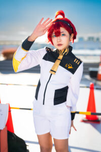 やよっぺさん扮するスレッタ・マーキュリー（Twitter@yayo_cos）、カメラマン：乃木章（Twitter@Osefly）