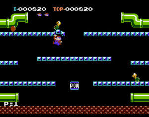 ファミコン初期は選択肢が少なく、同じゲームを繰り返し遊ぶことも。画像は『マリオブラザーズ』