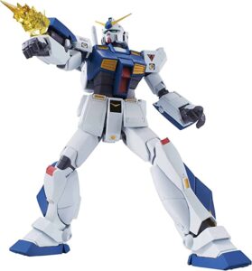  『機動戦士ガンダム0080 ポケットの中の戦争』に登場した、「RX-78NT-1 ガンダムNT-1」。画像は「ROBOT魂 機動戦士ガンダム0080 [SIDE MS]RX-78NT-1 ガンダムNT-1 ver. A.N.I.M.E. 」（BANDAI SPIRITS）