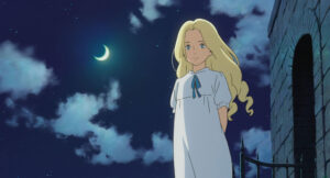夜空の下でたたずむマーニー　画像は『思い出のマーニー』の場面カット　(C)2014 Studio Ghibli・NDHDMTK