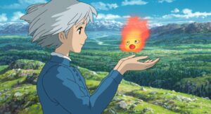 火の悪魔・カルシファーとソフィー『ハウルの動く城』より　(C)2004 Studio Ghibli・NDDMT