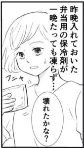 冷凍室に入れたものが凍らない！（峯鳥子さん提供）