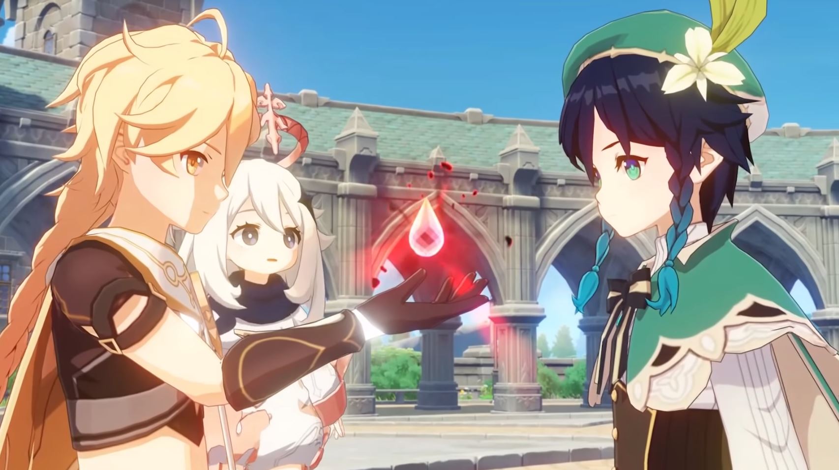『原神』正式サービス開始前のゲームプレイトレーラーより。日本のゲームファンにも響くビジュアルは、さらに磨きがかかった