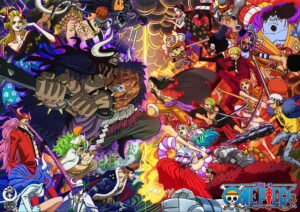 ワノ国編が描かれたTVアニメ『ワンピース』1000話放送記念ビジュアル画像　(C)尾田栄一郎／集英社・フジテレビ・東映アニメーション