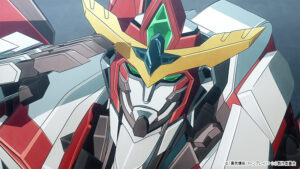 人類の危機に際し、空から突然現れたブレイバーンはイサミにコクピットに乗り込むよう求める　(C)「勇気爆発バーンブレイバーン」製作委員会