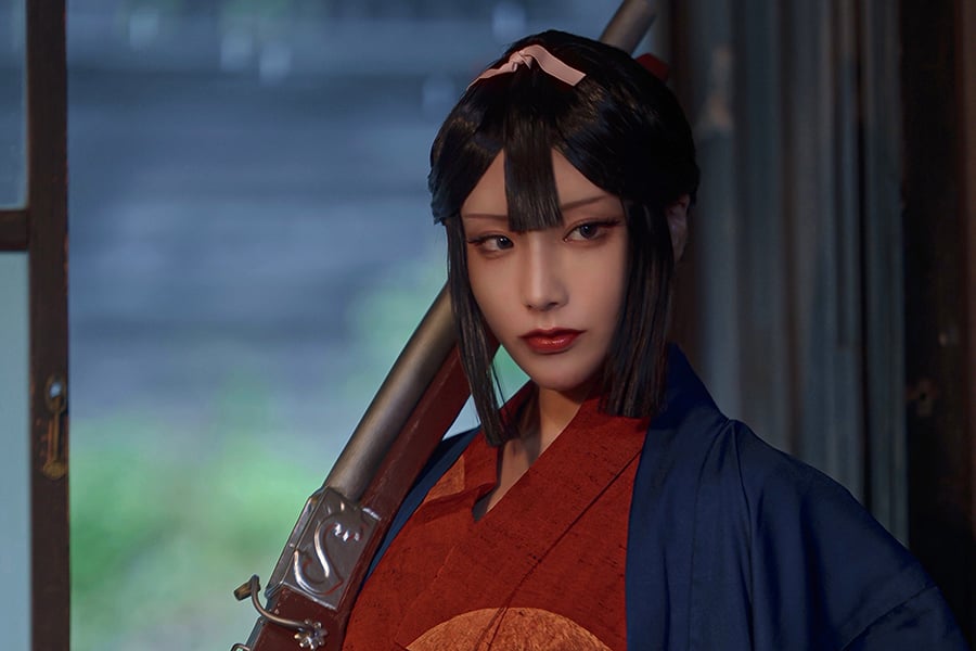 スタジオジブリ もののけ姫 エボシ御前 コスプレ 衣装 コスプレイヤー・七星めろん 『もののけ姫』 エボシ御前 ロケと