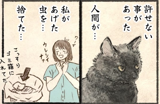 漫画】クロネコ様、人間に対して「許せない」 お怒りの理由に14万人が