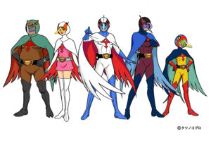 左から「みみずくの竜」「白鳥（しらとり）のジュン」「大鷲の健」「コンドルのジョー」「燕（つばくろ）の甚平」　(C)タツノコプロ
