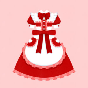 4つのなかで1番見つけやすい？　「赤」が隠れた漢字ドレス（提供：みっけさん）