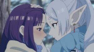 TVアニメ『葬送のフリーレン』より。このとき熱を出したのはフェルンのほうだったが……。 (C)山田鐘人・アベツカサ/小学館/「葬送のフリーレン」製作委員会