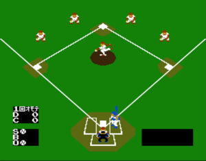 『ファミスタ』のような選手に個性や能力はないものの、対人対戦ができるため熱中できるゲームだった『ベースボール』（任天堂）