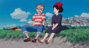 キキとトンボの仲睦まじい様子が写る『魔女の宅急便』場面写真 (C)2005-2022 STUDIO GHIBLI Inc.