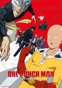 作画がアニメ史上NO.1の呼び声も高かった人気アニメ『ワンパンマン』ビジュアル (C)ONE・村田雄介/集英社・ヒーロー協会本部