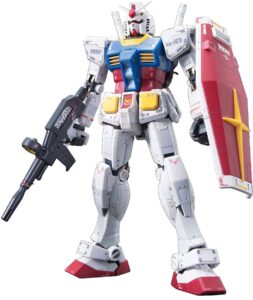 初代ガンダムこと「RX-78」。「RG RX-78-2ガンダム 1/144スケール 色分け済みプラモデル」（BANDAI SPIRITS）