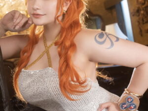 『 ONE PIECE』ナミに扮する鈴乃すずさん（X：@suzu_rr_）、撮影：トム（X：@tomABbanana）／画像提供：鈴乃すずさん