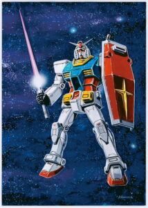 大河原邦男さん描き下ろしのRX-78。画像は『ガンダムシリーズ45周年記念 オリジナルサウンドトラックコレクション』（ソニー・ミュージックレーベルズ）