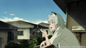 TVアニメ『ヤニねこ』ティザーPVより　(C)にゃんにゃんファクトリー・講談社／ヤニねこ製作委員会