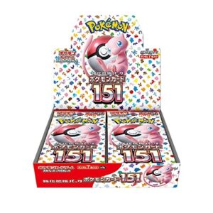 このなかに登場する13匹のポケモンがフィギュアとして登場。画像は「ポケモンカードゲーム スカーレット&バイオレット 強化拡張パック ポケモンカード151」ボックス