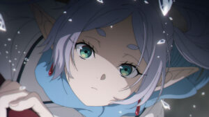 アニメ『葬送のフリーレン』34話で、一級魔法使い「ゲナウ」の故郷を襲った魔族の「討伐要請」に応えるフリーレン　(C)山田鐘人・アベツカサ／小学館／「葬送のフリーレン」製作委員会