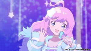 魔法で風がアイドルとなった「こんぺとリリィ」。アニメ『魔法の姉妹ルルットリリィ』シーンカット　(C)ぴえろ・ルルットリリィ製作委員会