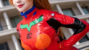 『新世紀エヴァンゲリオン』惣流・アスカ・ラングレーに扮する「ひよっこ」さん（X：@nakukotogadekin）／撮影：乃木章（X：@Osefly）