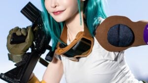 『ドラゴンボール』ブルマに扮する「跳兎」さん（X：@toto_ototo）／撮影：乃木章（X：@Osefly）
