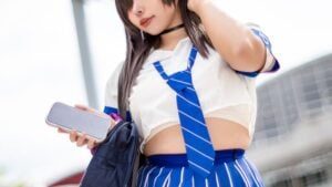 『勝利の女神：NIKKE』「ナガ」に扮する「僕プリ」さん（X：@kimimo_purin）／撮影：乃木章（X：@Osefly）