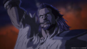 救いのカケラもない大悪党「ジャッカル」。『北斗の拳 -FIST OF THE NORTH STAR-』第8話より　(C)武論尊・原哲夫／コアミックス, 「北斗の拳」製作委員会