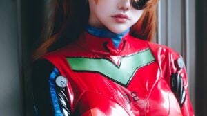 『ヱヴァンゲリヲン新劇場版』「式波・アスカ・ラングレー」に扮する「みるき」さん(X:@hagio080)、撮影:あさぎちゃん(X:@asagiiro_cos)/写真提供:「みるき」さん