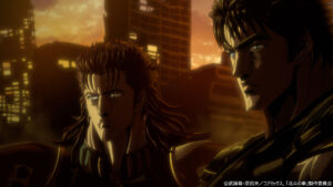 ケンシロウとレイが揃い踏み。『北斗の拳 -FIST OF THE NORTH STAR-』第11話「南斗の男」より　(C)武論尊・原哲夫／コアミックス, 「北斗の拳」製作委員会