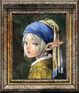 「『葬送のフリーレン』×フェルメール展」コラボイラスト　(C)山田鐘人・アベツカサ／小学館